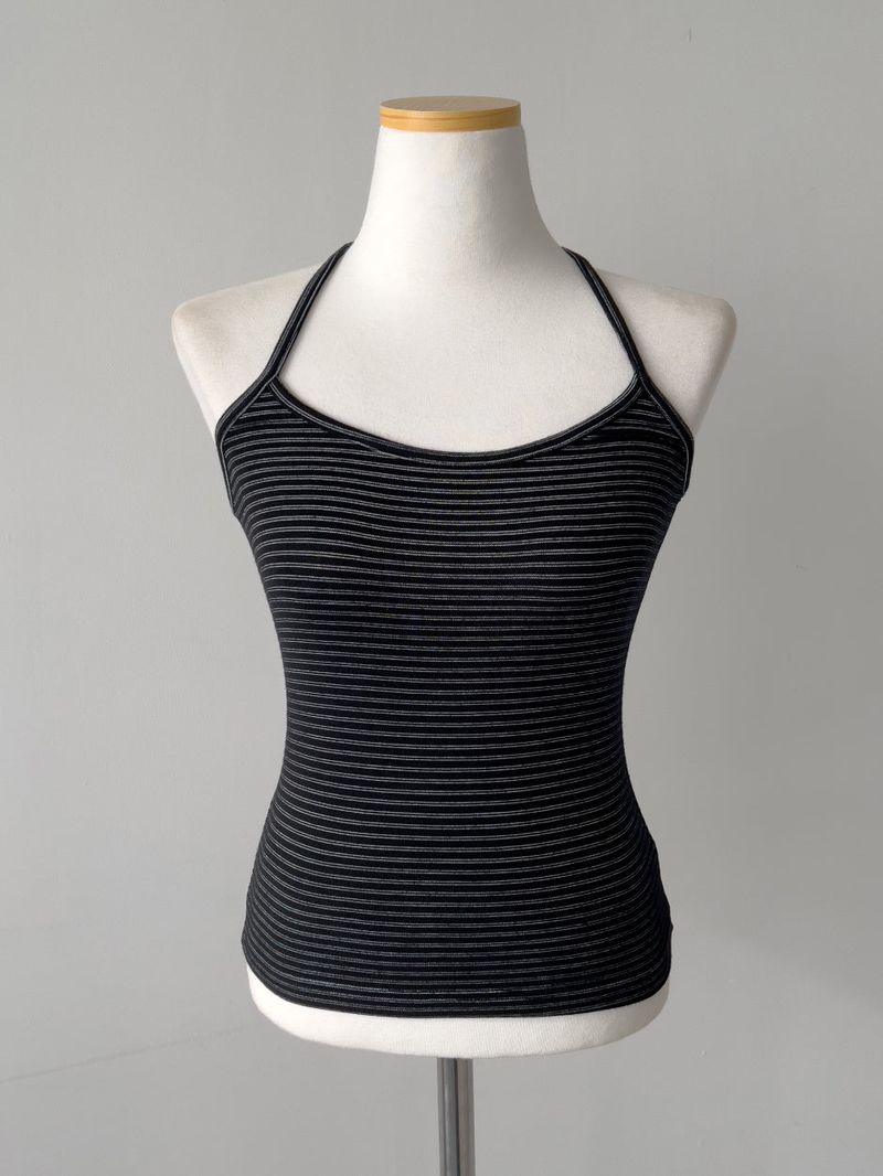 Lollipop Stripe Halter Neck Sleeveless