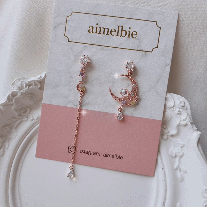 aimelbie（アイメルビー）の「ドリーミーローズゴールドムーンアンドスターズピアス（アクセサリー）」
