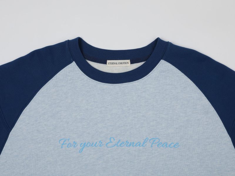 PEACE REGLAN OVER SWEATSHIRTS (DARK BLUE)