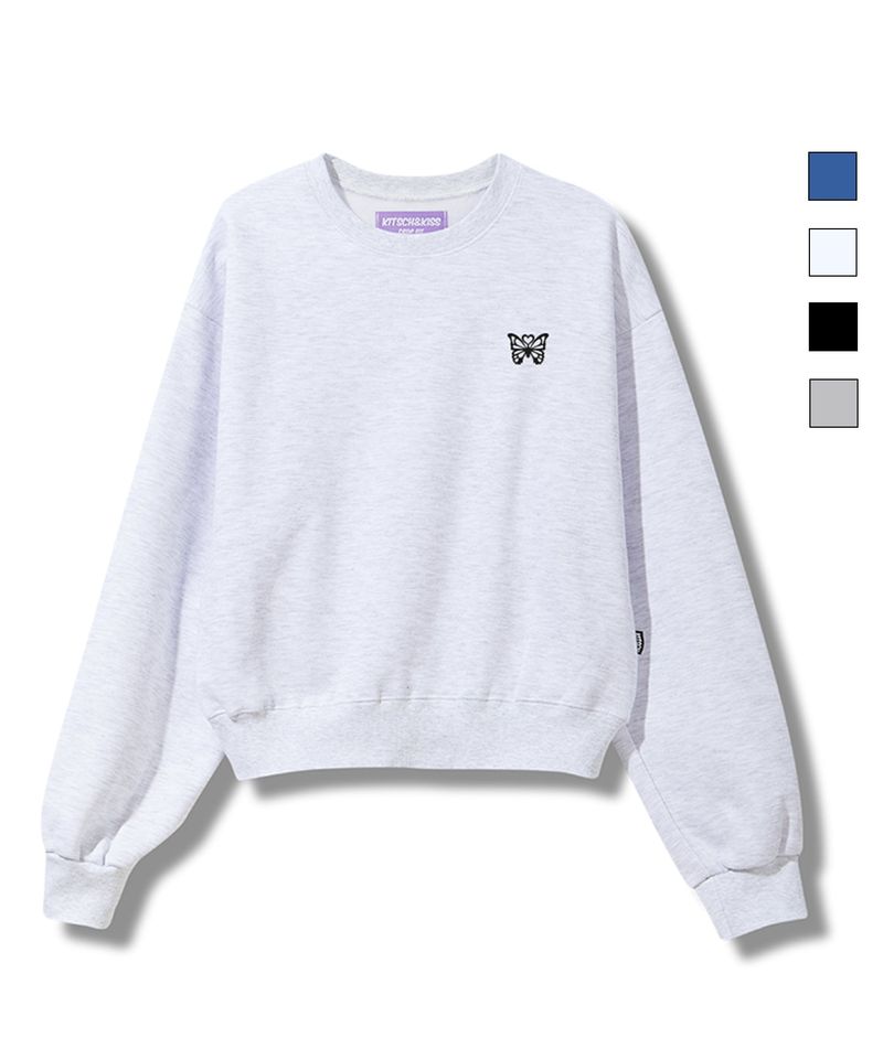 kitsch&kiss(キッチアンドキス)の「SMALL FLY crop sweatshirt(SKMKNK-038)(Tops)」