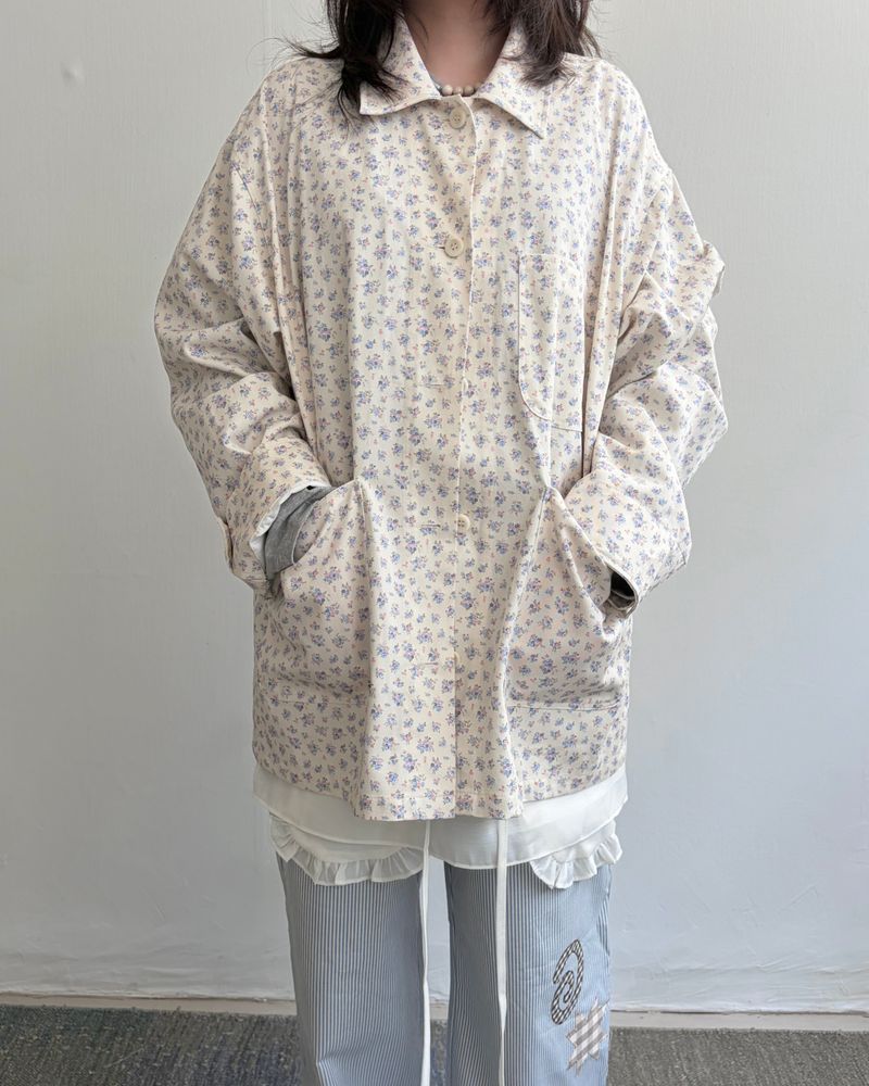 fungus(ファンガス)の「Creamy Petal Overfit Shirts Jacket(Jackets/Outerwear)」