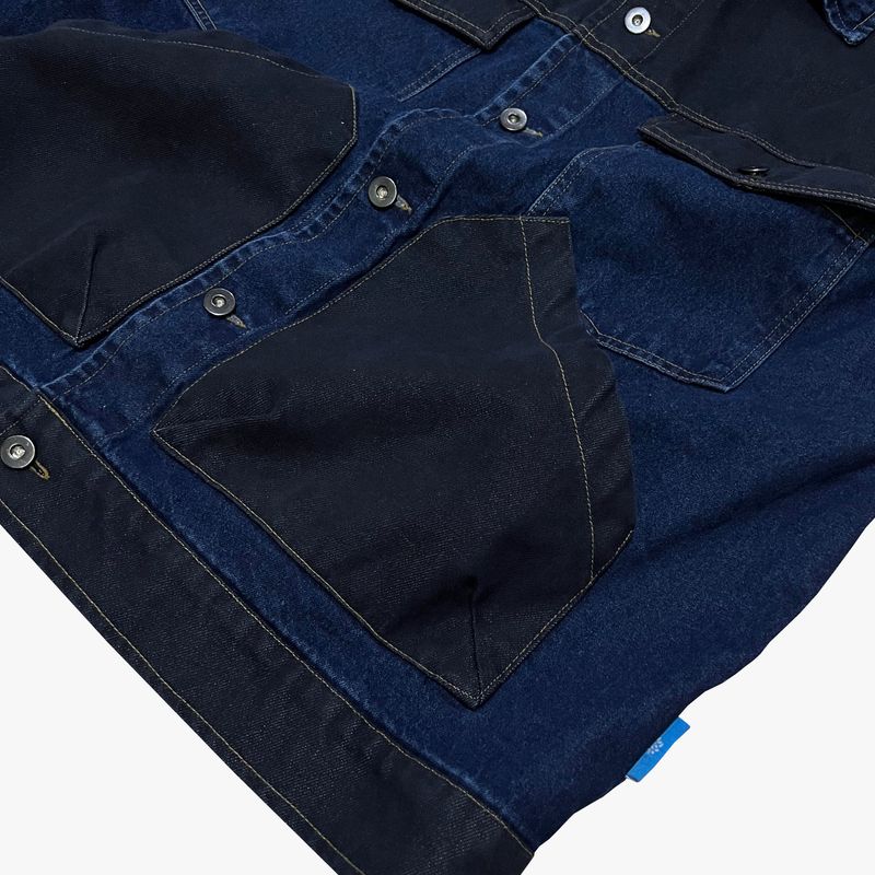 panel mix denim trucker jacket_blue