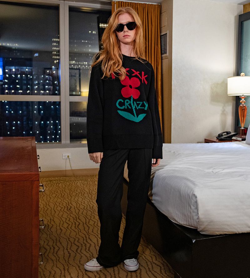 TCW Flower Jacquard Knit