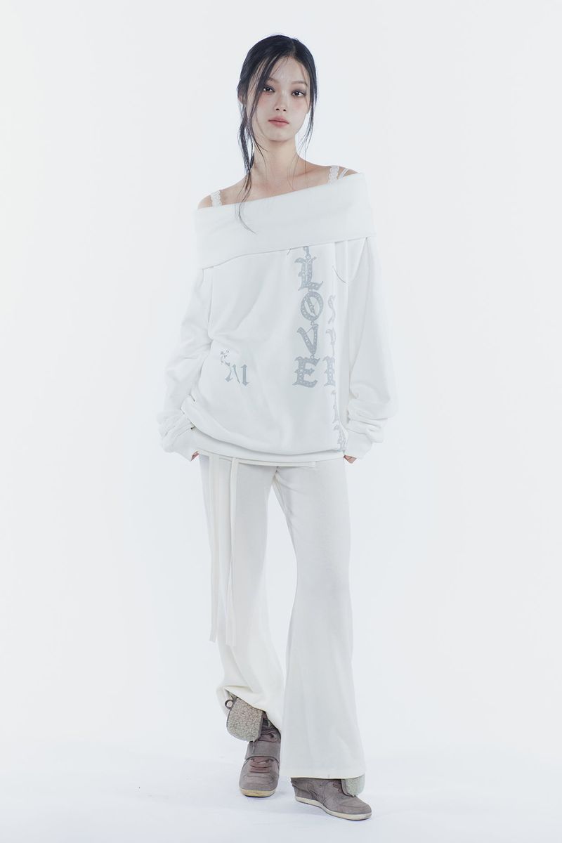 RUBY HOOK LAYERED PANTS cream