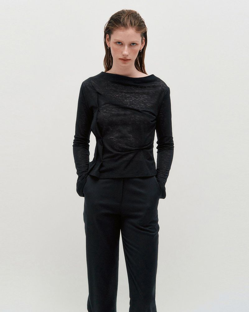 DOZI - Slim Trousers _ Black