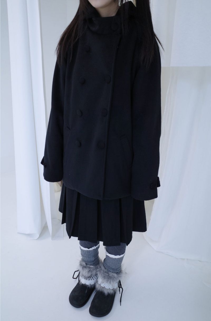 Bonju double half hood coat (2color)