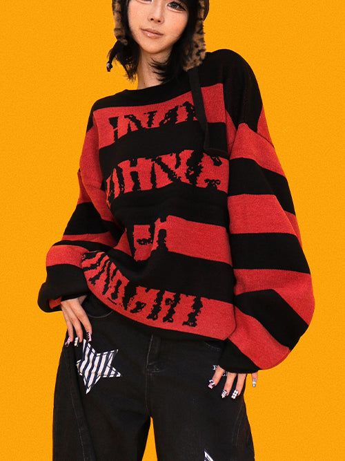 KUO（クーオ）の「stripe punk box knit (2color)（Tops）」