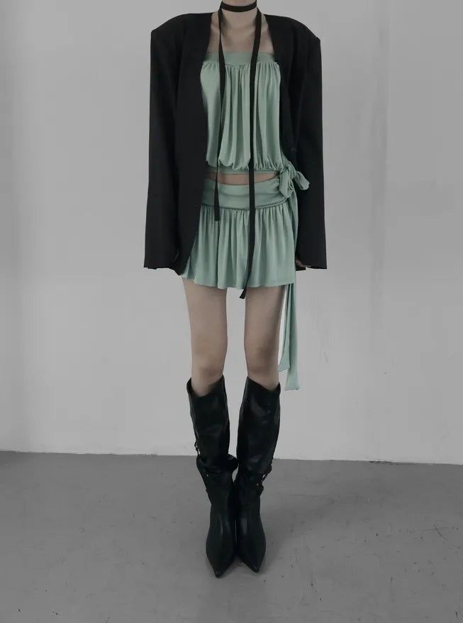 Bio Collarless Maxi Jacket