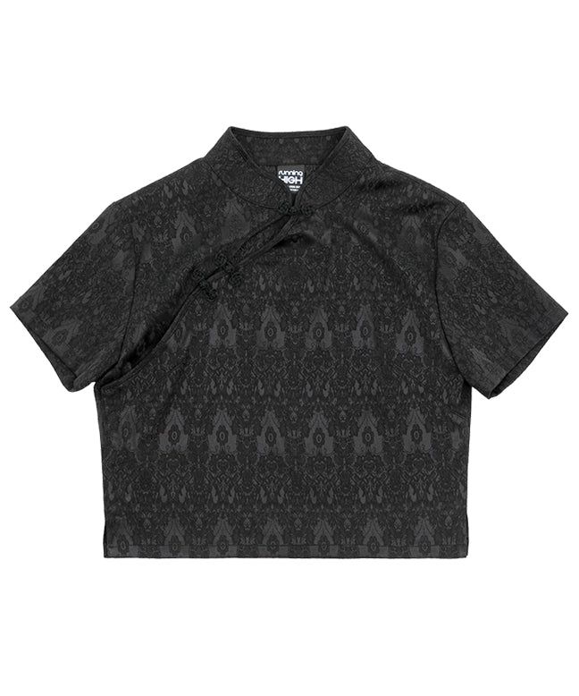 JACQUARD QIPAO CROP SHIRT