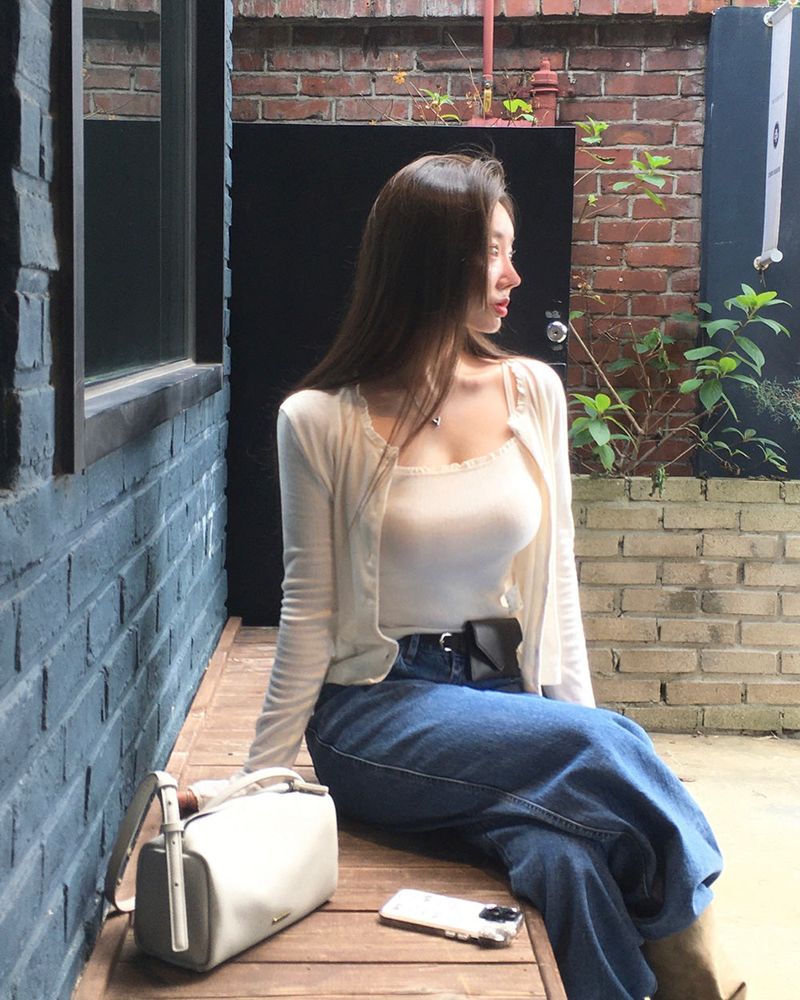 BEIDELLI（ベイデリー）の「[MADE/set item] Punching, lace camisole + cardigan set（Tops）」