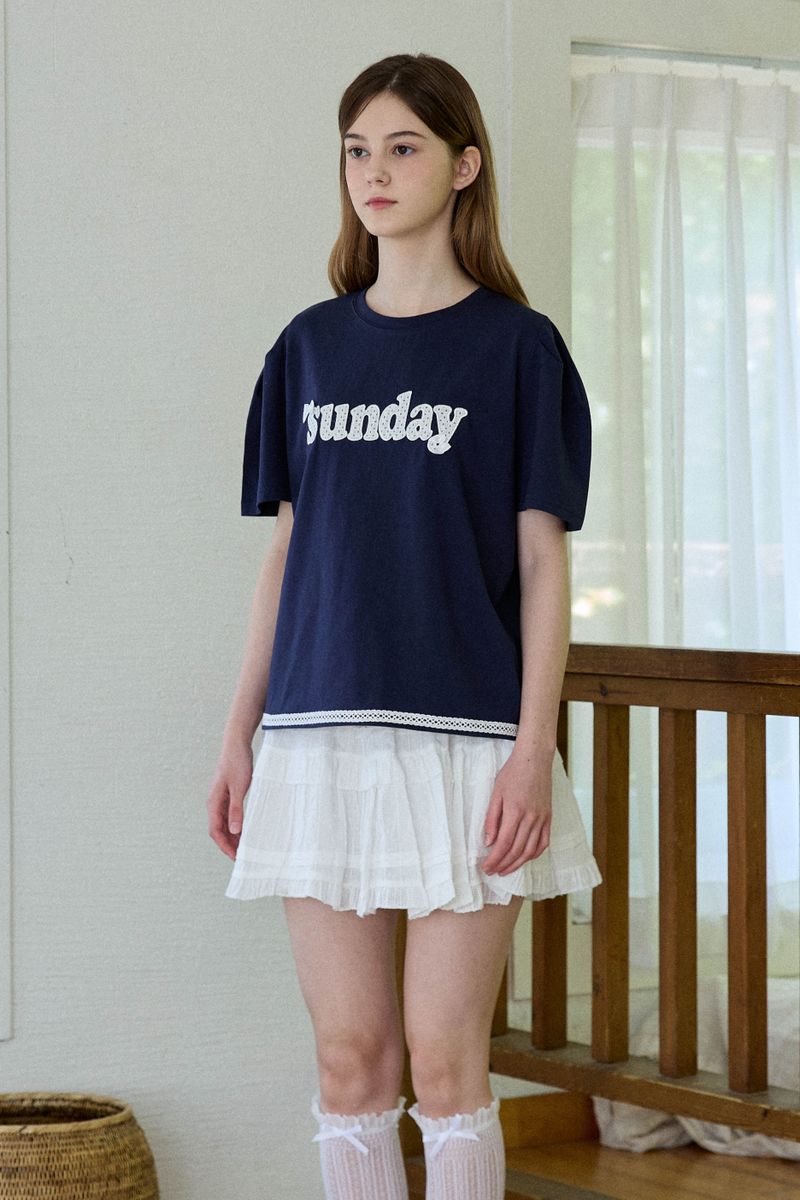 LACE LETTERING TS (2 COLORS)