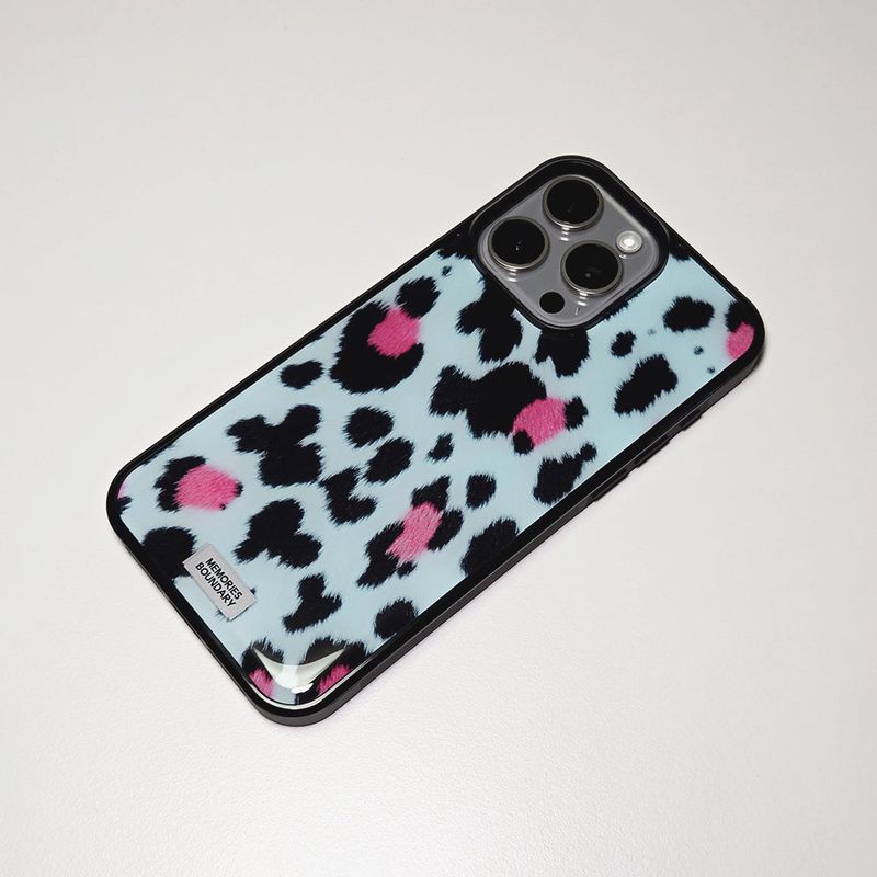 Soft Pop Leopard Phone Case Soft Blue (BK_Epoxy)