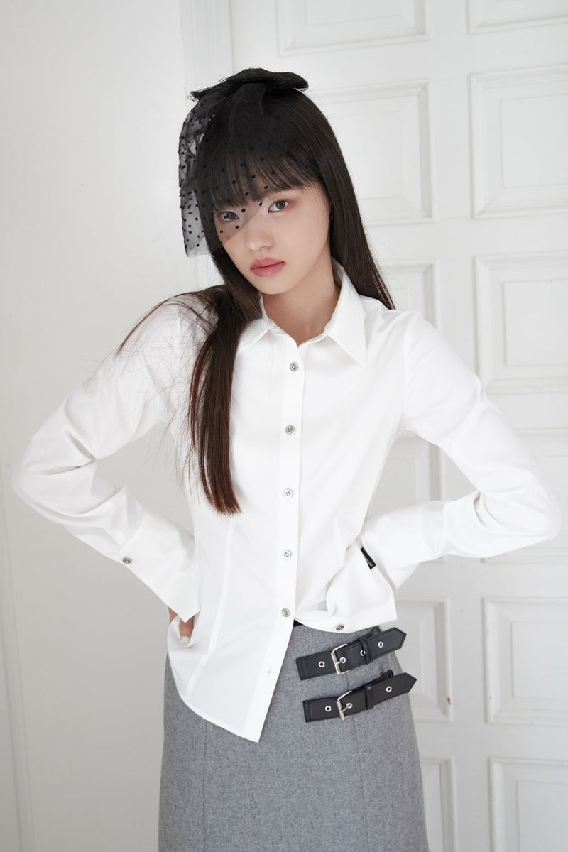 SLIM LINE CUFFS SHIRTS (WHITE)