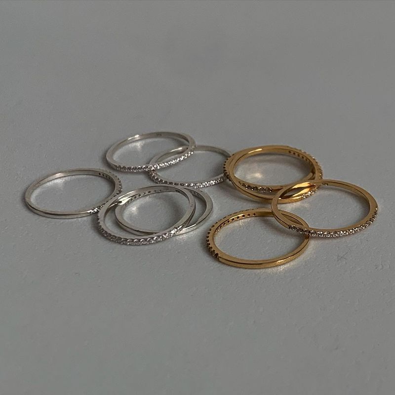 (silver925) クリンキュービックリング *silver