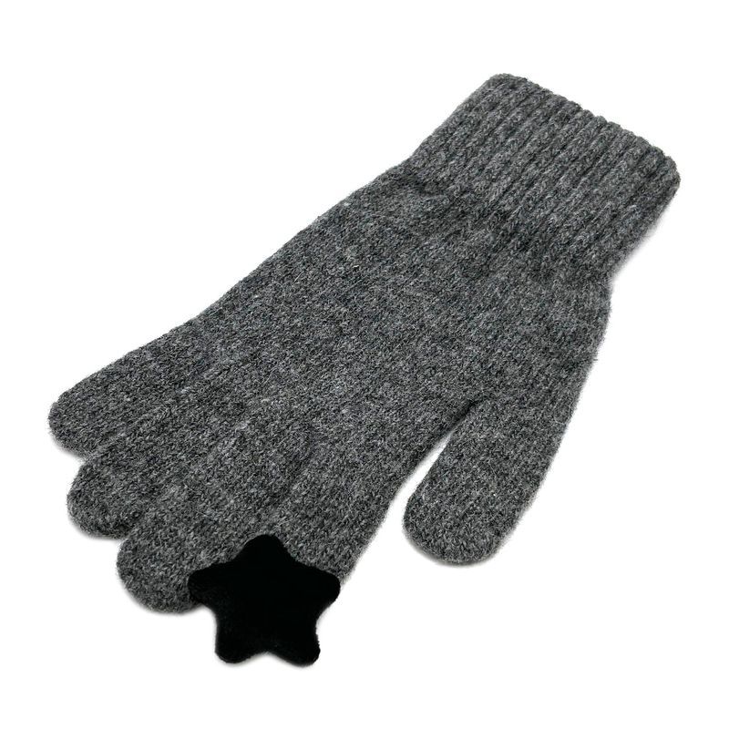 Star Wool Gloves [Grey]