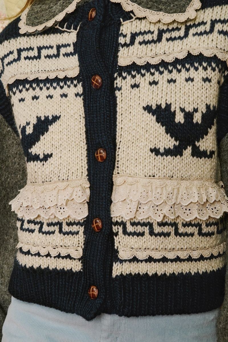 Monet Jacquard Vest [Navy]
