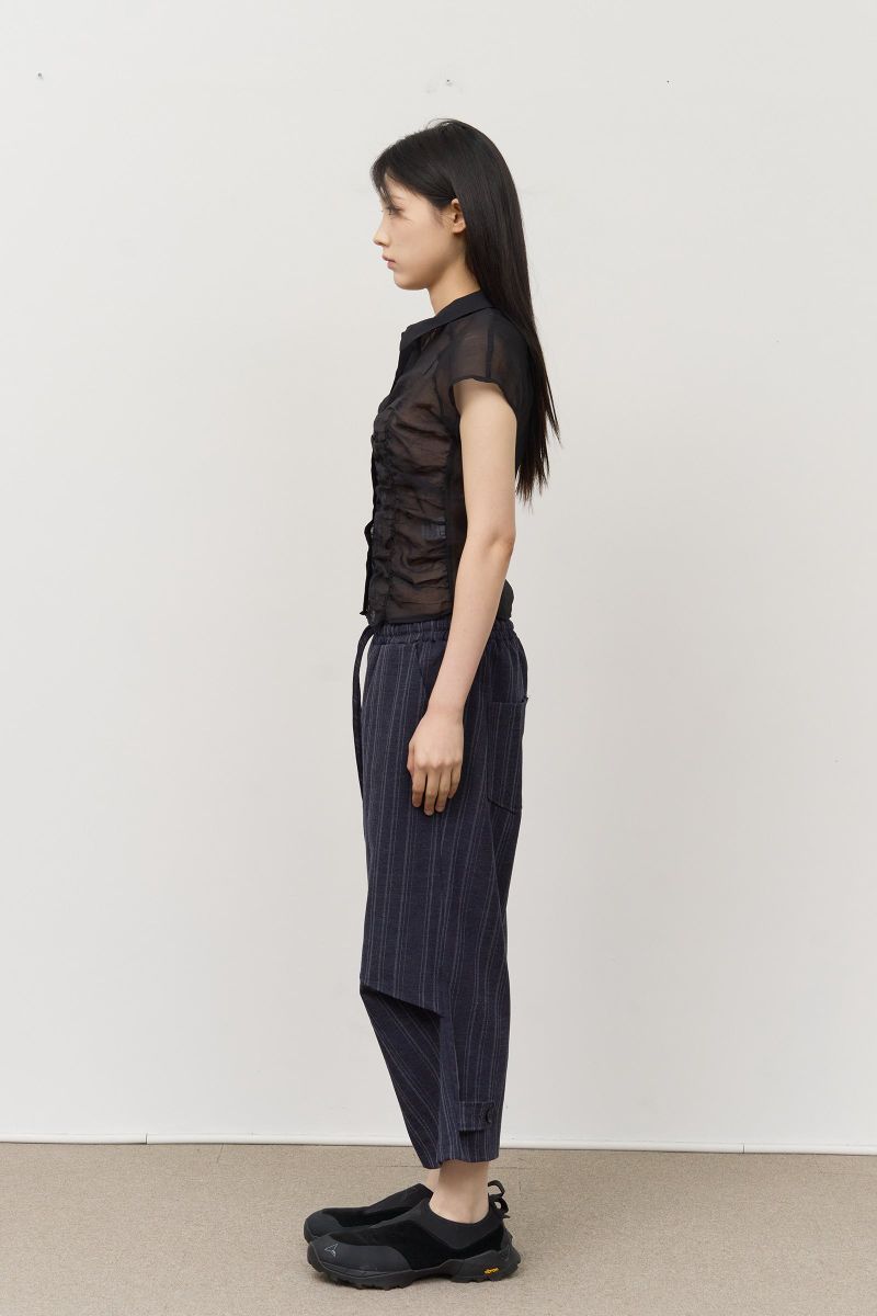(W) Peony Wrinkled Blouse