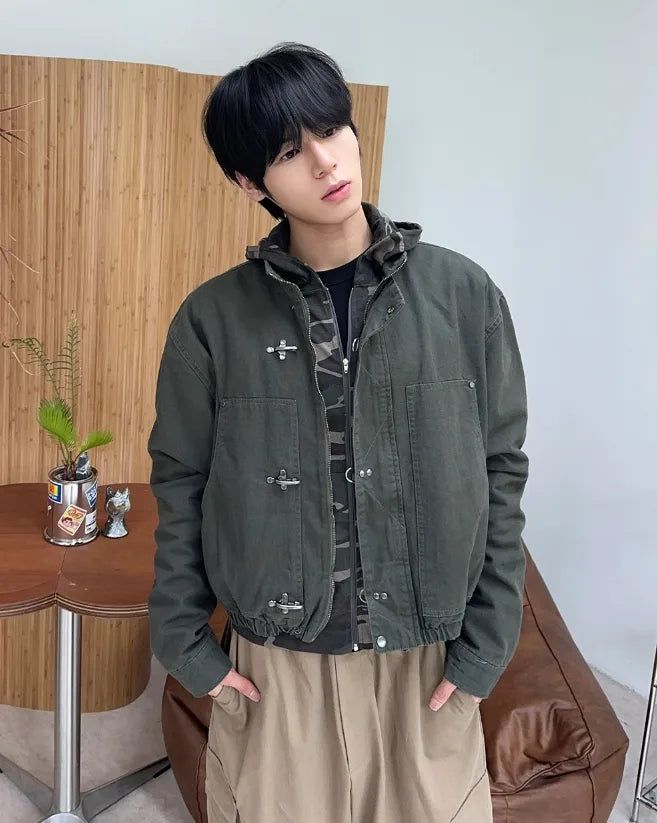 SATIIIZ（サティーズ）の「Kain Metal Hook Washed Jacket（Jackets/Outerwear）」