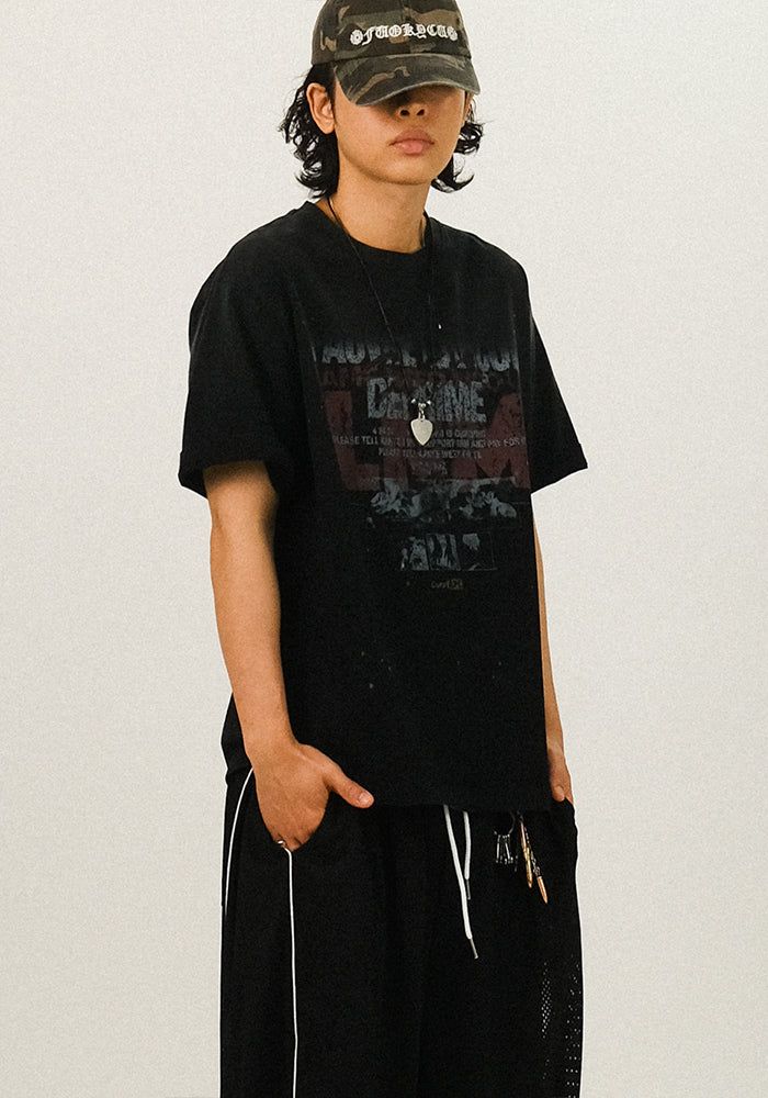 SEMIKAJI(セミカジ)の「LU Gradation Vintage Printing 1/2 T(Tops)」