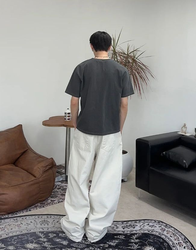Karud lettering cotton pants