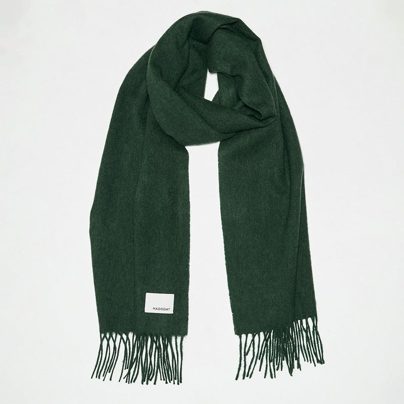 Wool Woven Scarf Solid_Green