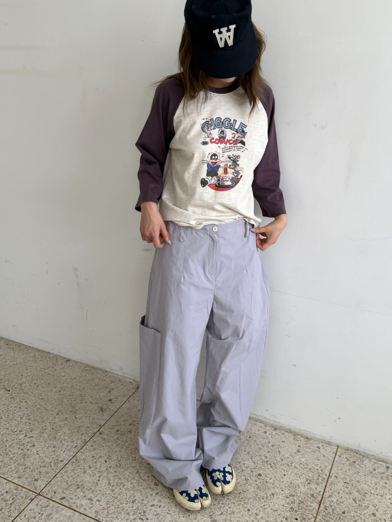 side pocket cotton pants