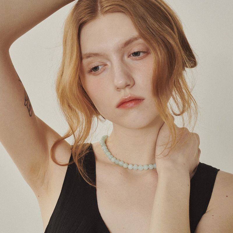 Melly&Rose(メリーアンドローズ)の「Green Angelite Necklace(Accessories)」