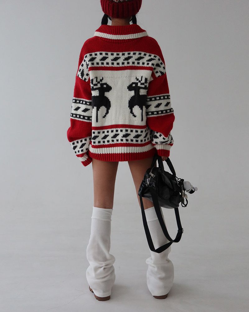 Drop knit roll-up beanie