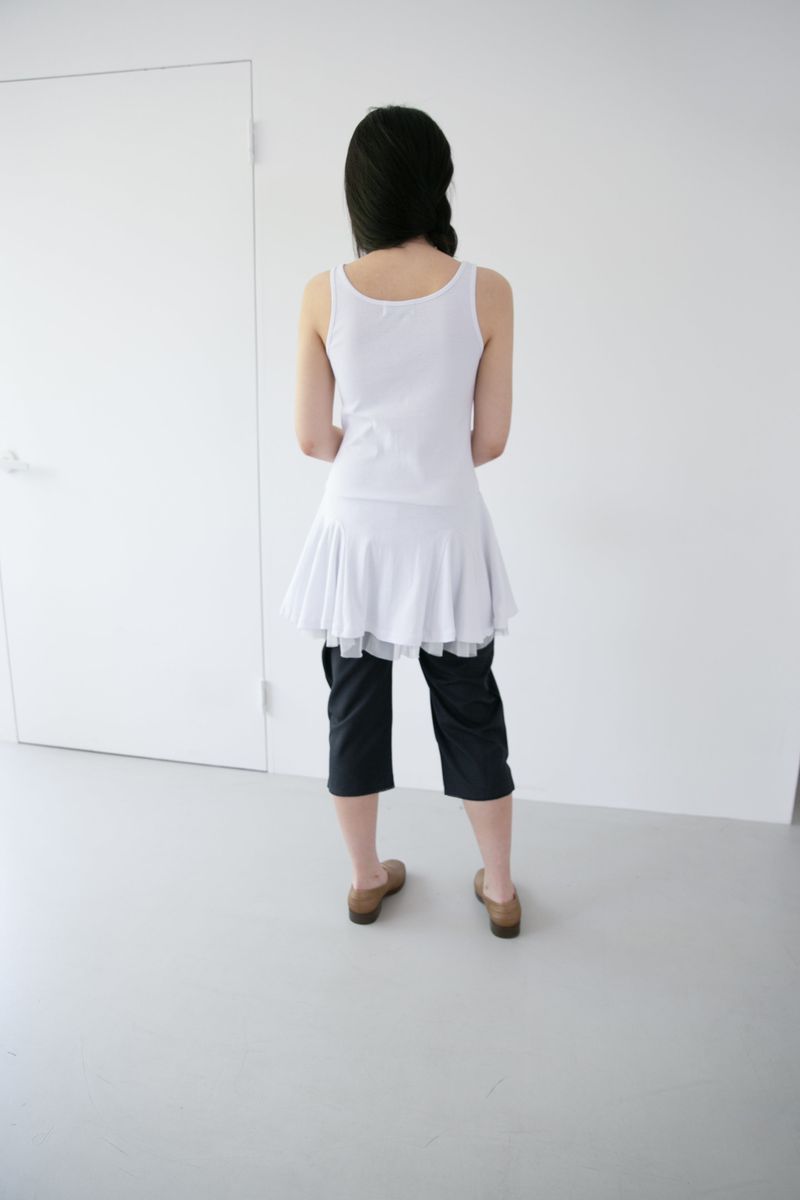 mesh layered sleeveless ops(2colors)