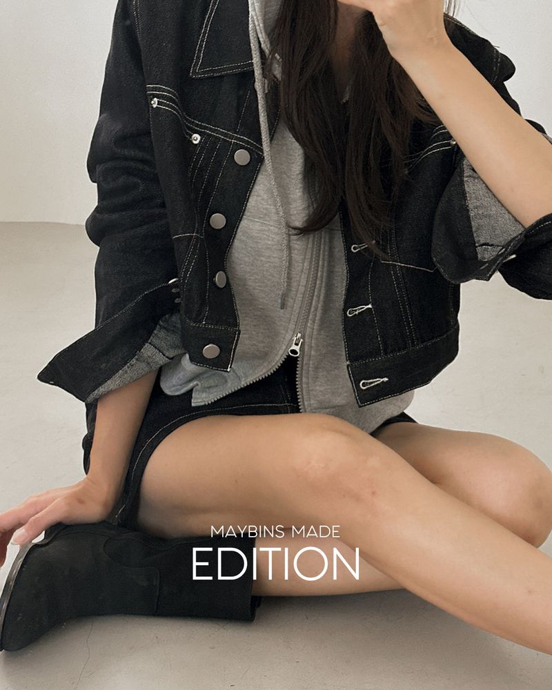 Lee Denim jacket & mini skirt set (including underpants)