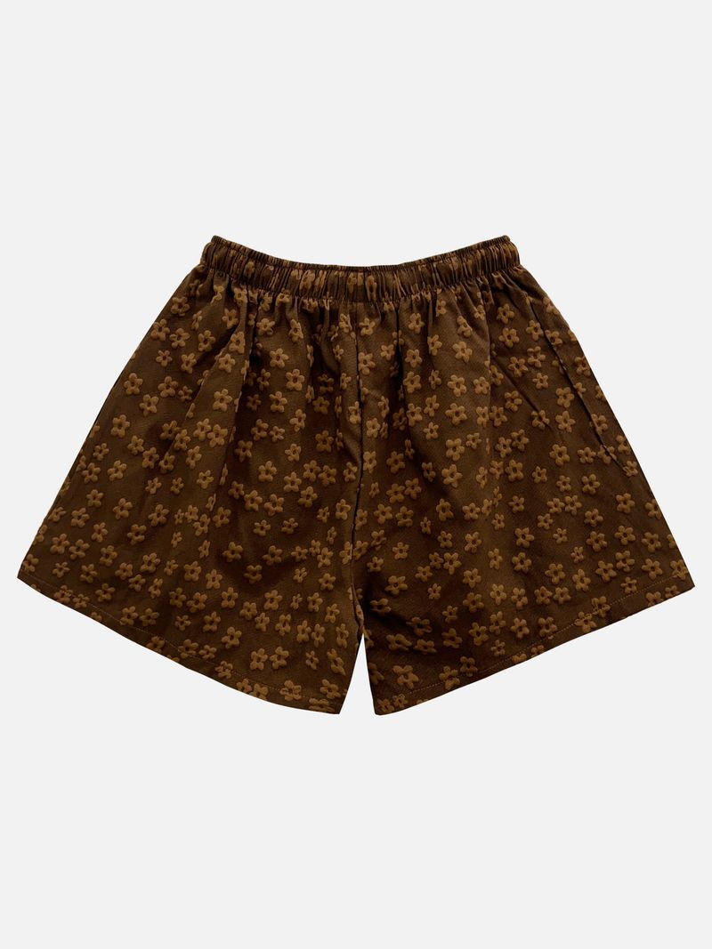 Zan Flower Embossed Short Pants (5c)