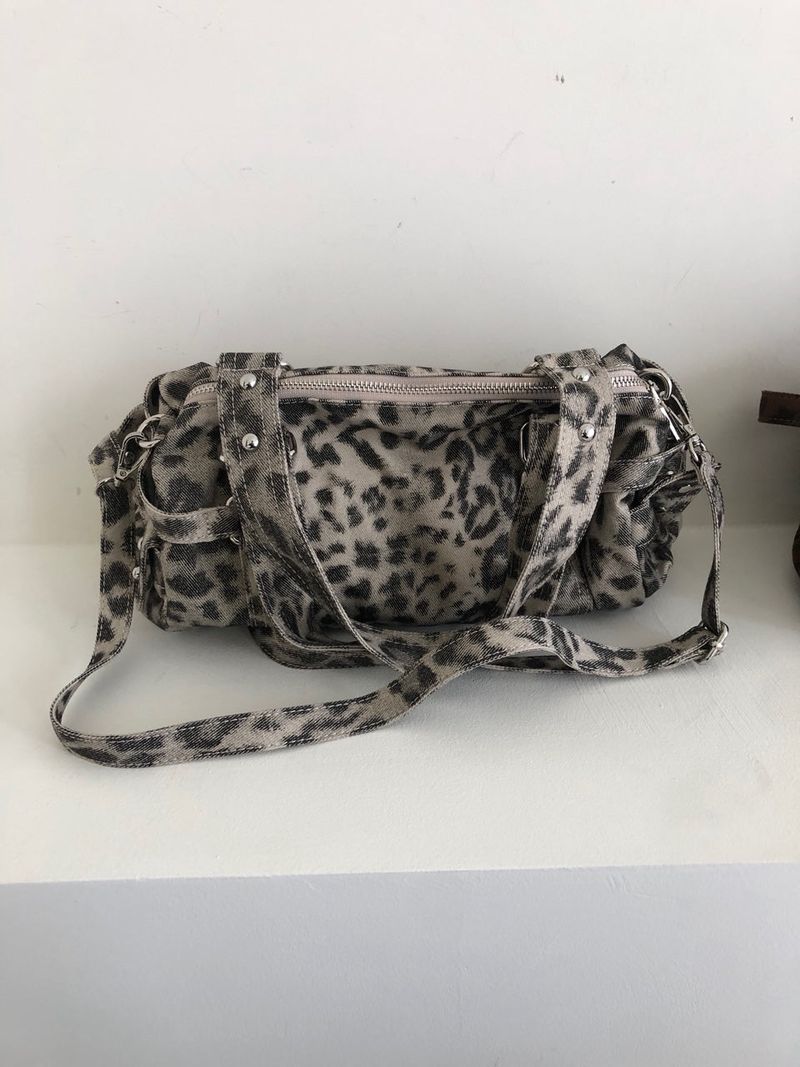 leopard stud bag