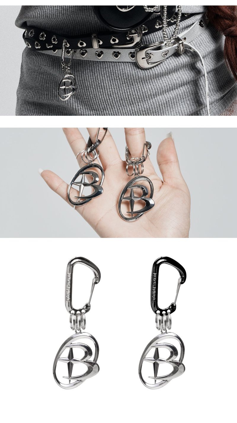 Dazzle Carabiner Keyring-Black