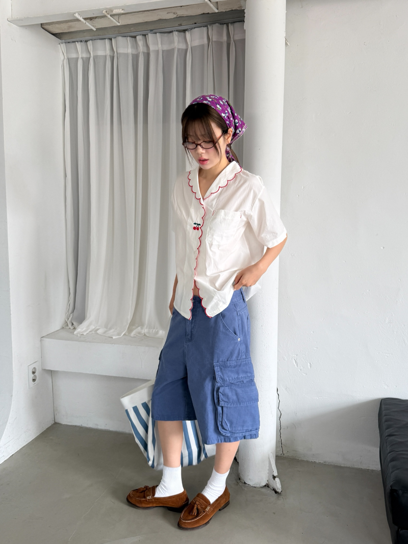 color dyeing bermuda pants