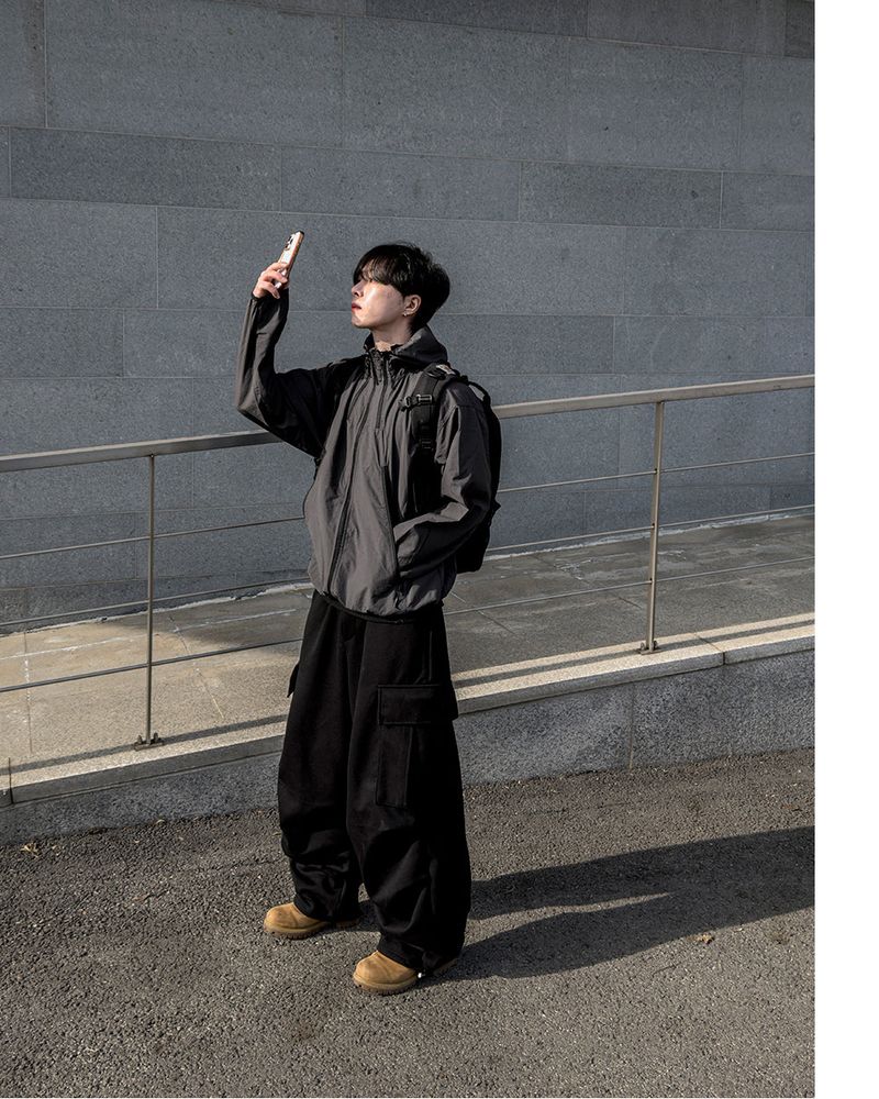 CALVET Zip-Up Hooded Windbreaker