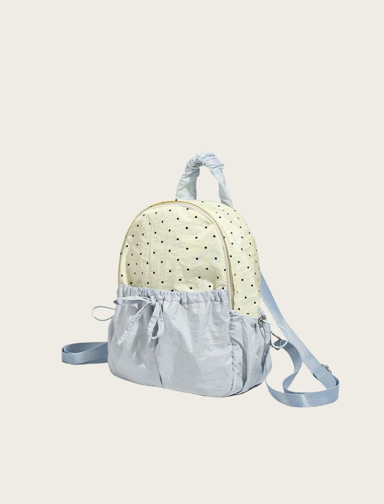 Ribbon Polka Dot Canvas Backpack – Cute College & Commuter Bag