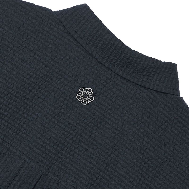 [24SS LSD COLLECTION] Cotton Seersucker Short-sleeve Shirt_Charcoal