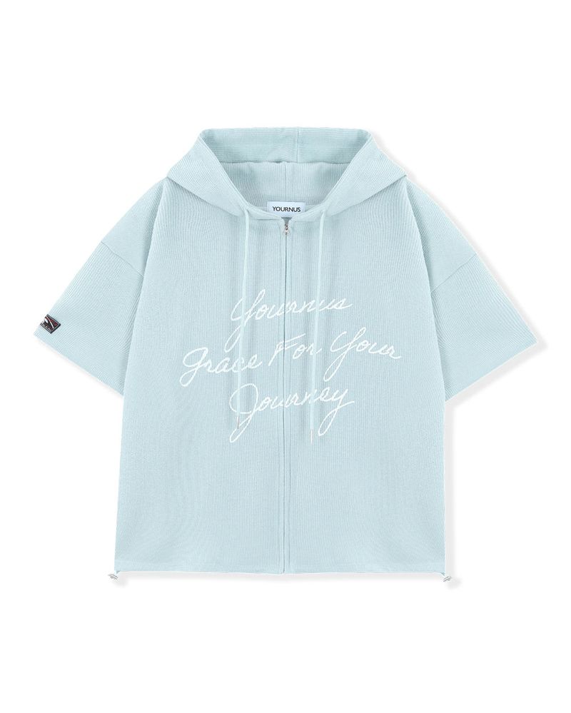 26SS★ Airy Half Hood Zip Up