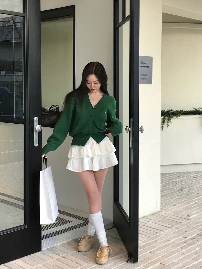 [bellide made] Merlin, Pendant V-neck Cardigan