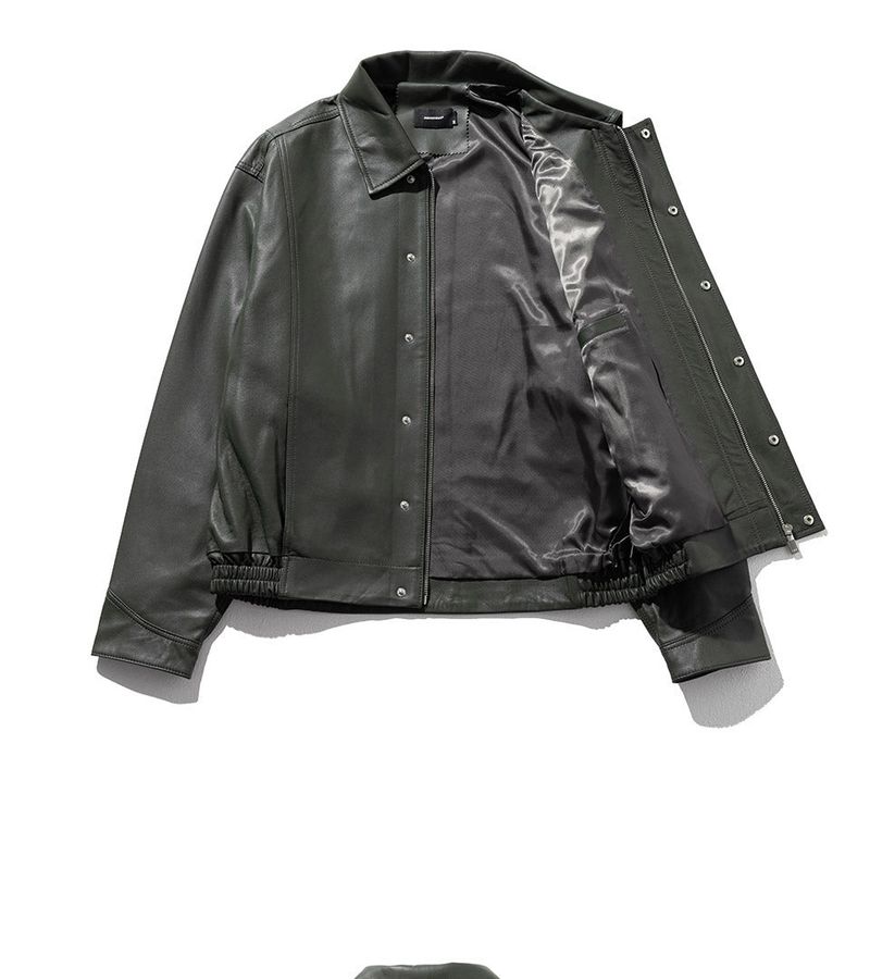 LAMSKIN OVERFIT BOMBER JACKET