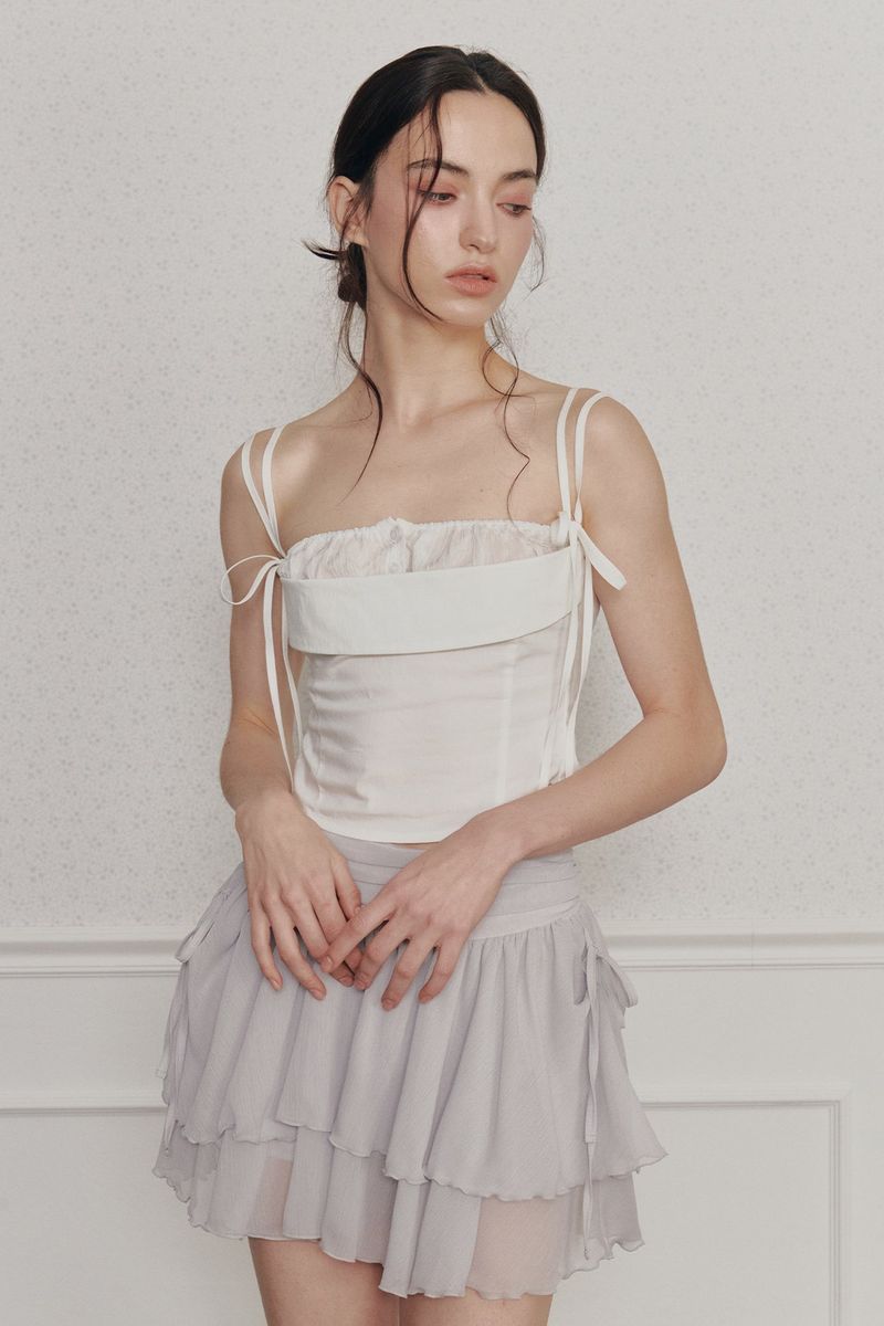 MAGNOLIA FRILL SKIRT grey