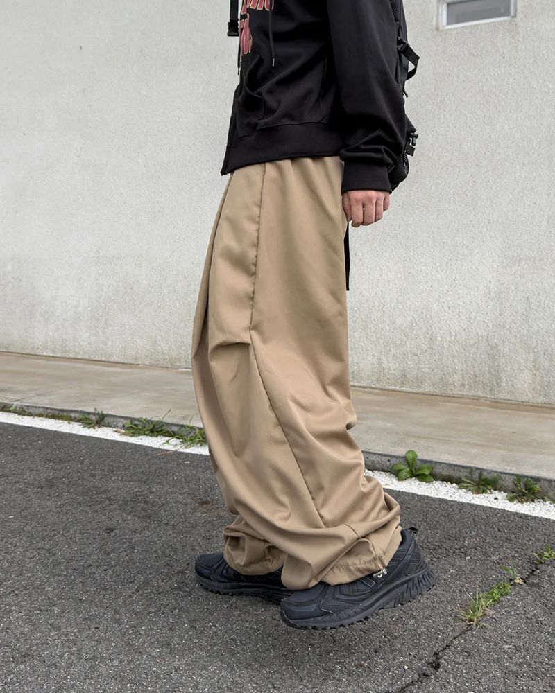Luve Cotton Curved Wide Pants