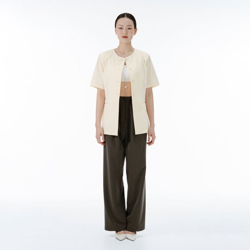 Soil stripe pants (charcoal)