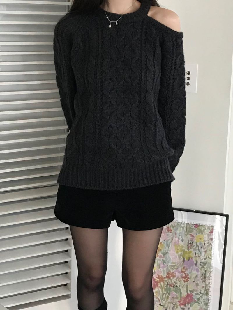 Leel Shoulder Slit Knitwear (3 colors)