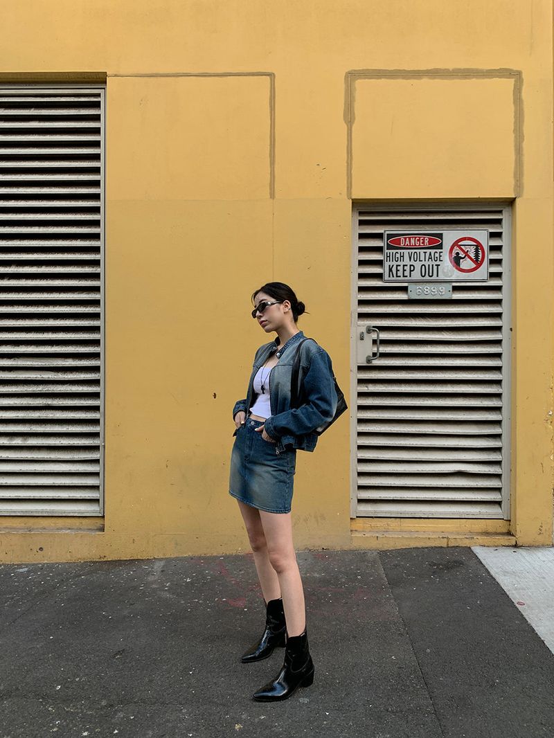 [MADE] Dune Y2K denim mini skirt