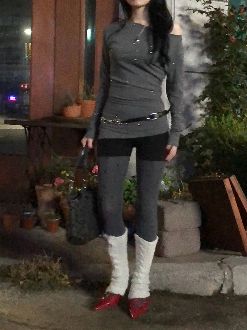 Gray Ribbon Stocking