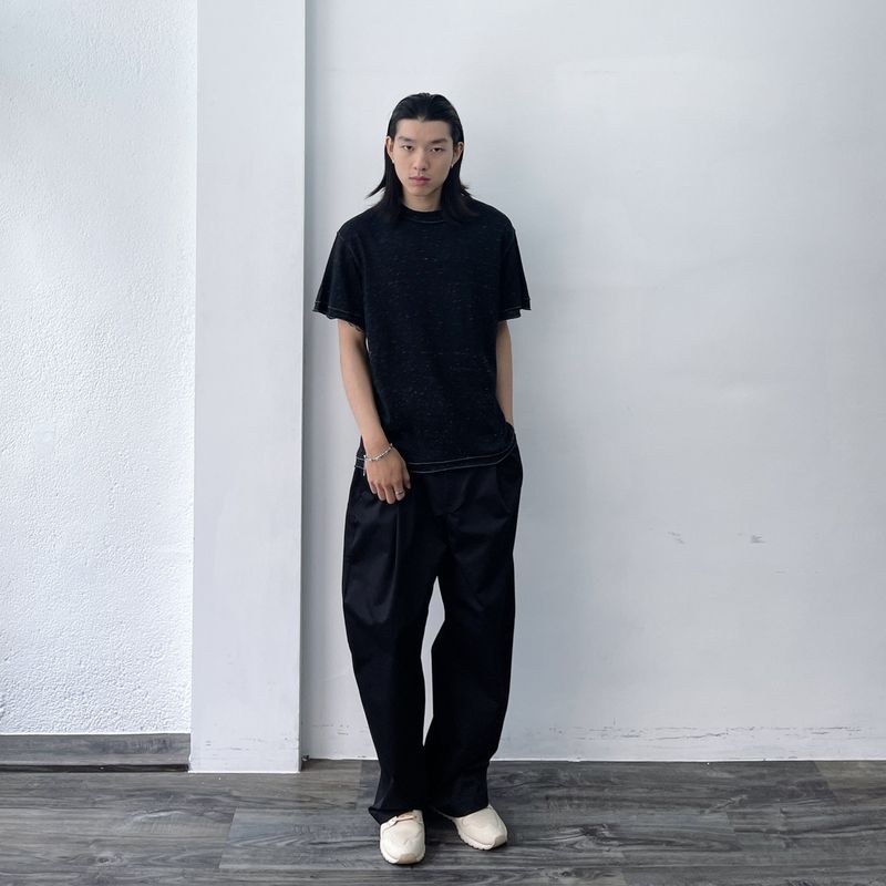 Speckled Reverse Seam Tee