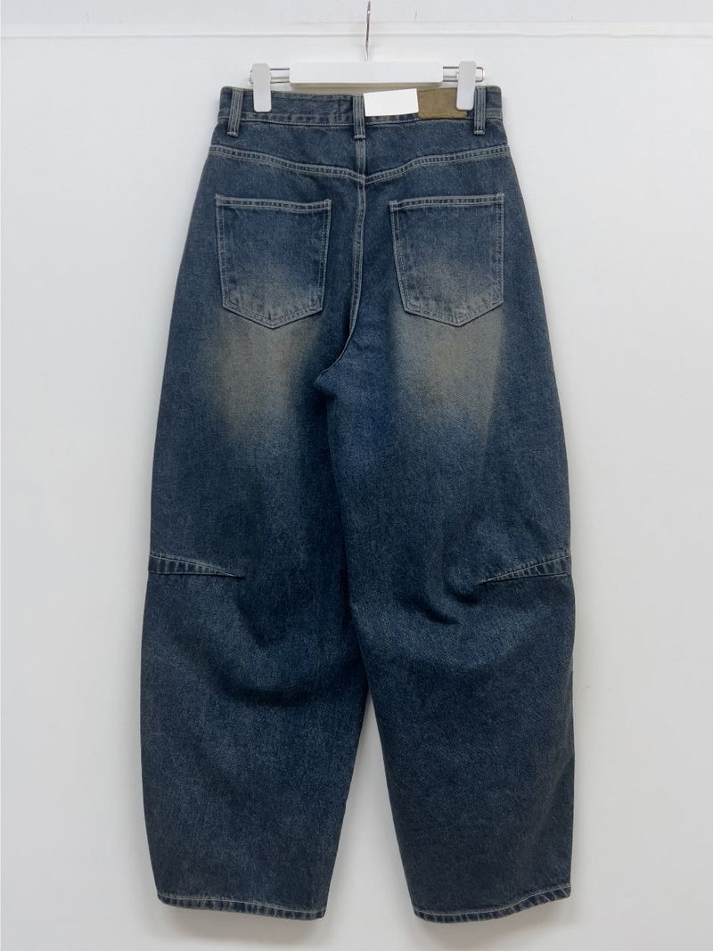 [Unisex] Force 10 Pintuck Wide Denim Pants