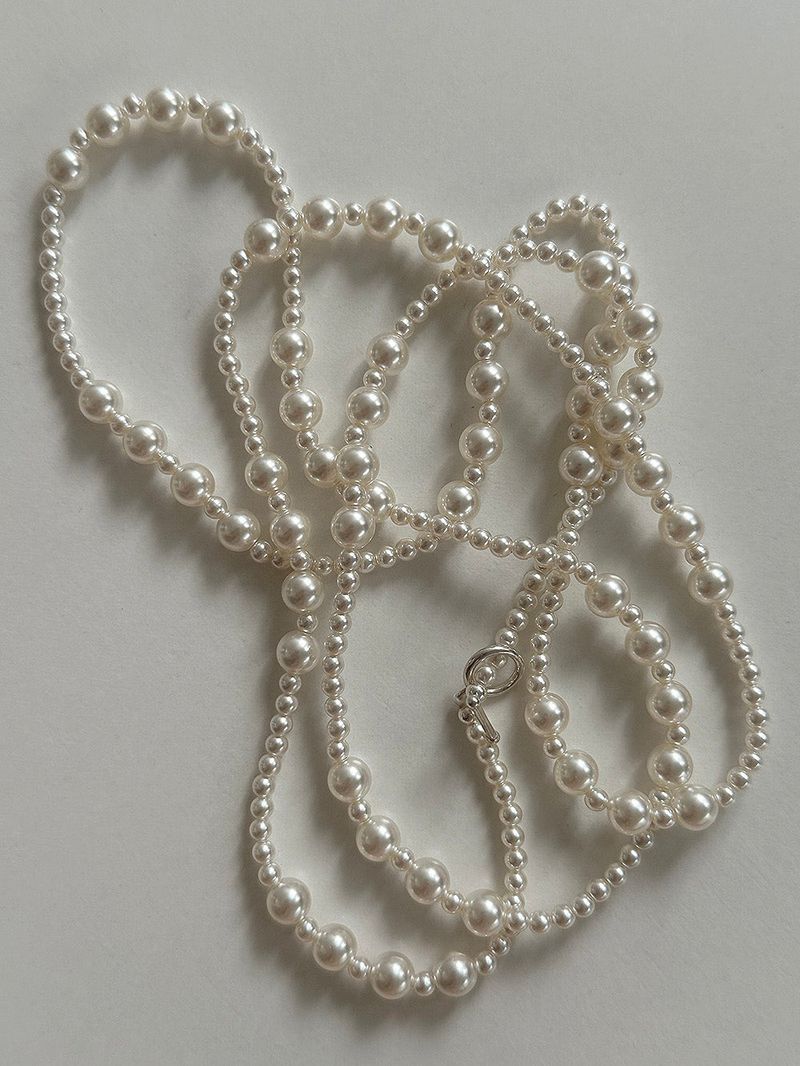 [925silver] Bubble pearl necklace