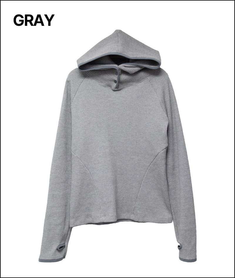 Revi henry neck hoodie (finger whole)